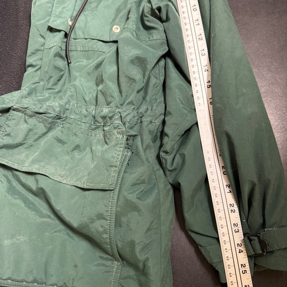 Vintage GAP Blue Square Men's XL Green Parka Winter Jacket Hooded Lined Full Zip - Picture 5 of 6